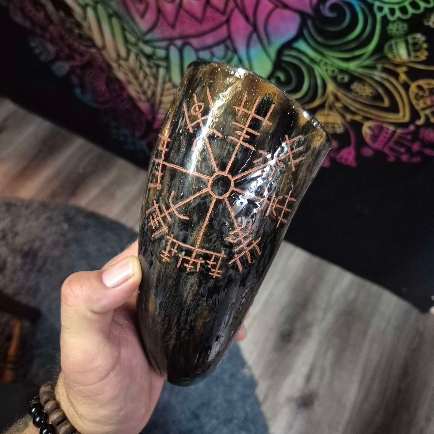 Drinking Horn - Vegvisir (Copper)