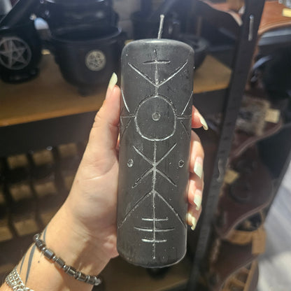 Carved Protection Candle