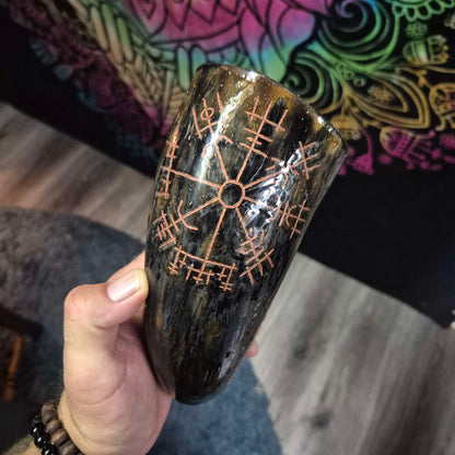 Drinking Horn - Vegvisir (Copper)